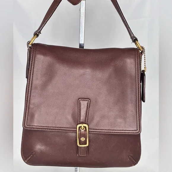Coach Vintage Messenger Bag Shoulder 茶 VINTAGE COACH CROSSBODY SHOULDER MESSENGER BAG BROWN LEATHER